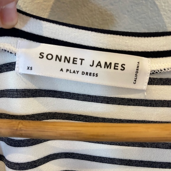 Sonnet James - June Dress in Navy and White - Picture 3 of 3